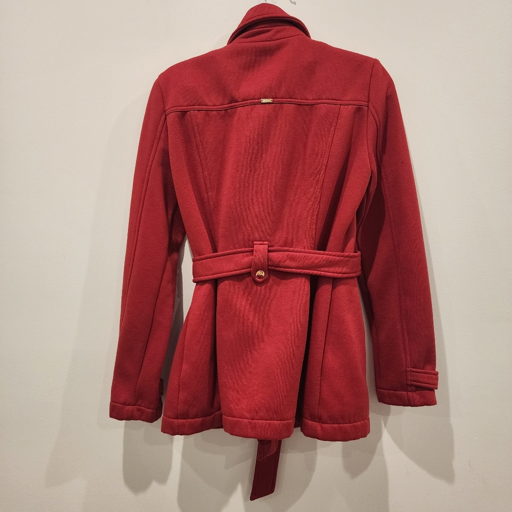 Bebe Belted Coat Red - image 3